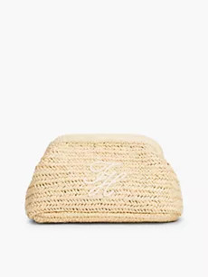 Script Monogram Raffia Clutch | Tommy Hilfiger | Tommy Hilfiger (US)