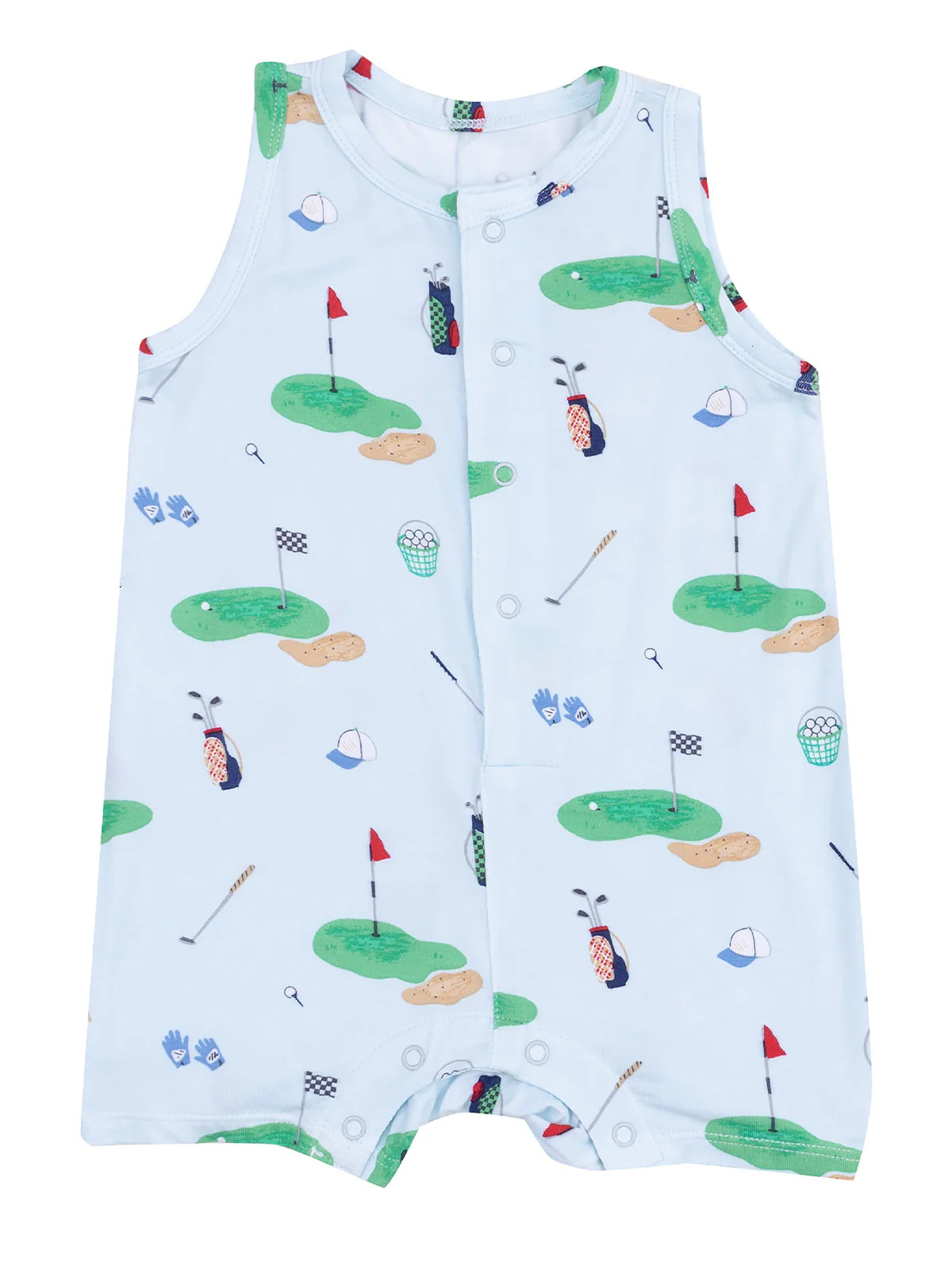 Sleeveless Shortie, Golf Things Blue | SpearmintLOVE