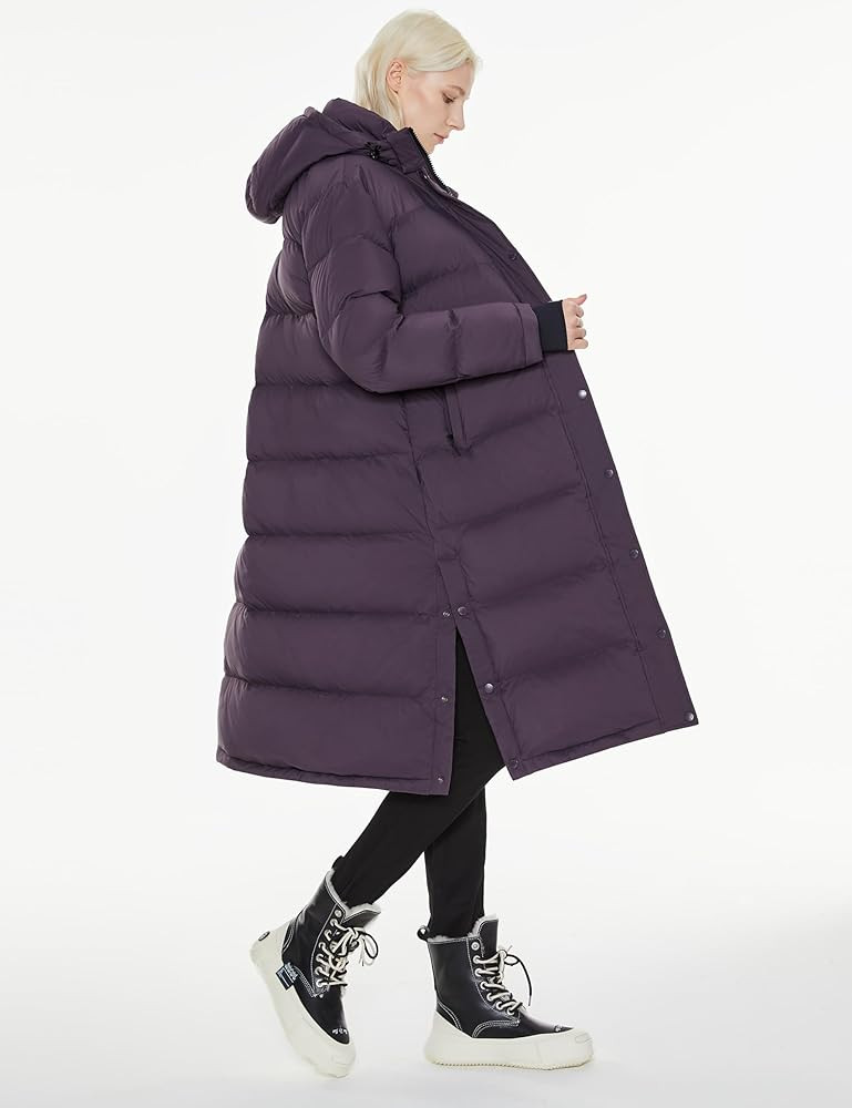 Orolay Women's Maxi Puffer Jacket Winter Warm Down Coat Casual Loose Jacket with Detachable Hood | Amazon (US)