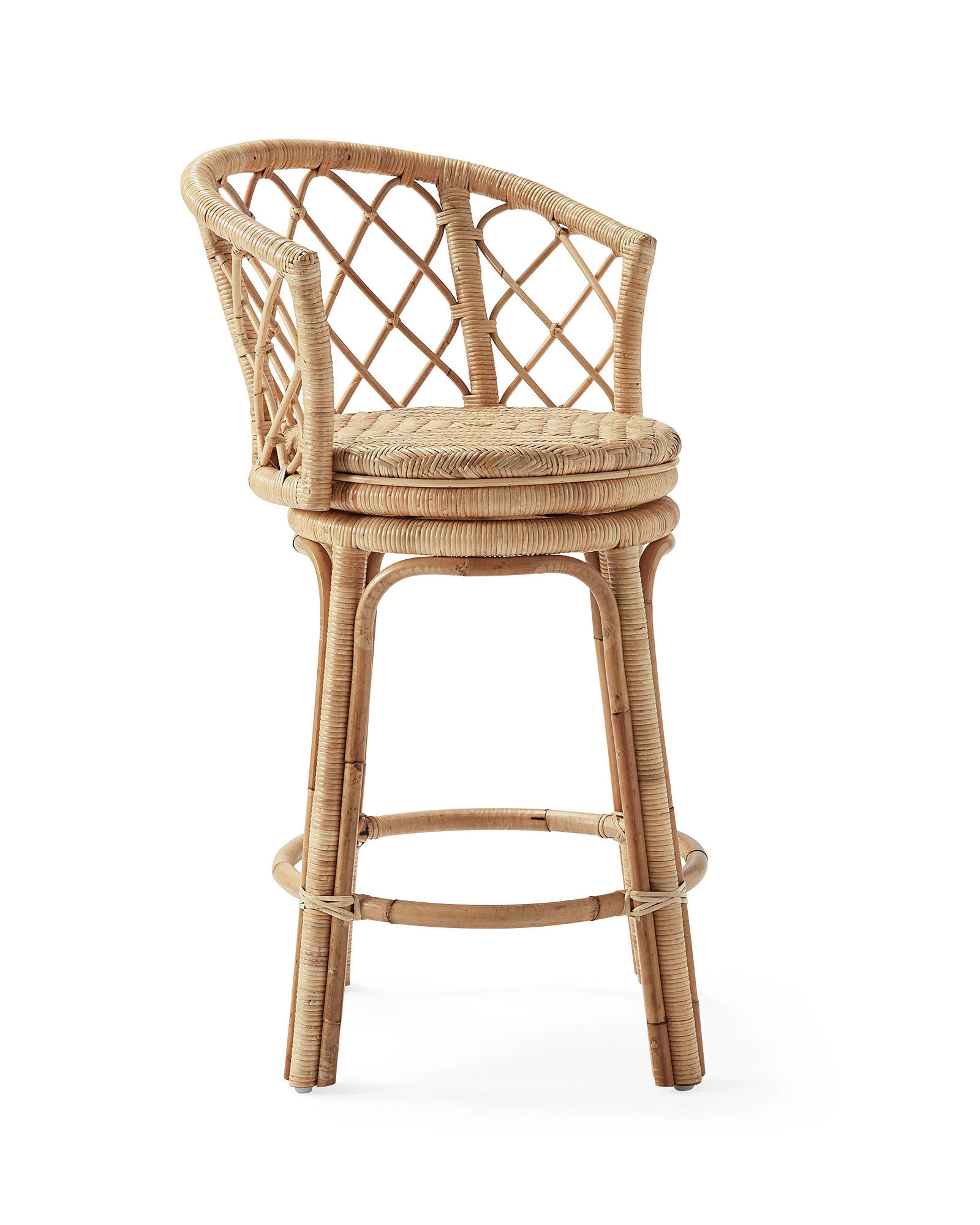 Avalon Rattan Swivel Bar & Counter Stool | Serena and Lily