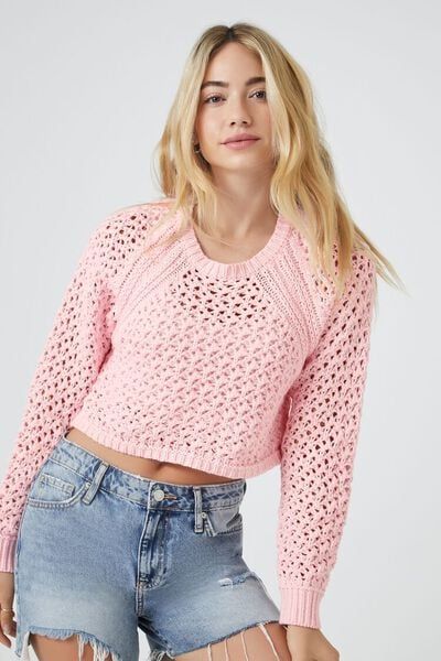 Cropped Open-Back Sweater | Forever 21