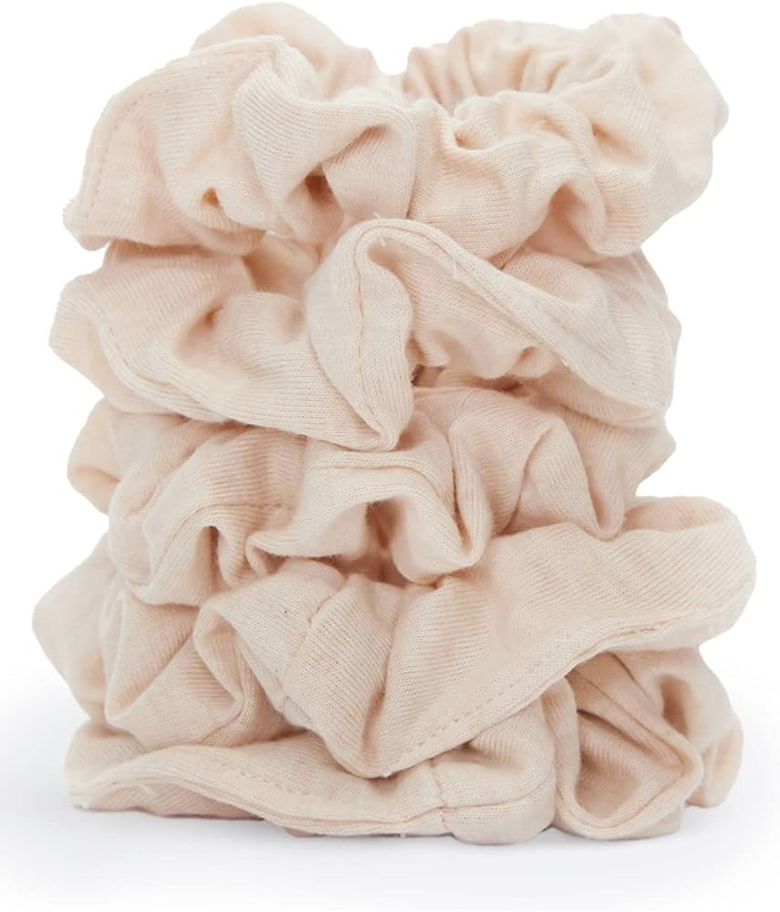 Kitsch Scrunchies for Women's Hair - Organic Cotton Knit Hair Scrunchies | Large Hair Ties for Wo... | Amazon (US)
