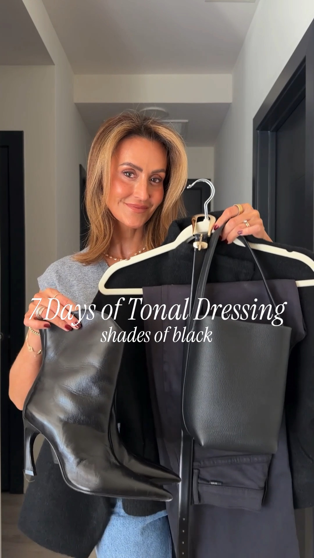 Day 2 of 7 tonal dressing 🖤 we’re going with shades of black to add a bit more depth to the outfit!

Comment SHOP and I’ll send you a DM with all of the links to shop 💫 you can always check my stories for direct links, highlights or shop via link in my bio! 

Mother barrel jeans, high collar bomber jacket, pointy western style booties, bold buckle belt, all black outfit, fall chic outfit 

#LTKShoeCrush #LTKItBag #LTKStyleTip