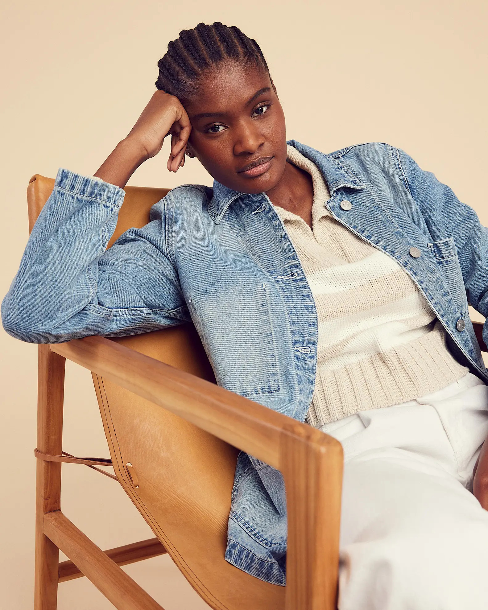 100% Organic Cropped Cotton Polo Sweater | Quince