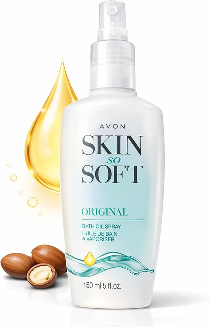AVON Skin So Soft Original Bath Oil Spray - Moisturizing Shower Oil with Jojoba Oil & Vitamin E -... | Amazon (US)