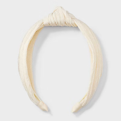 Textured Top Knot Headband - A New Day™ Cream | Target