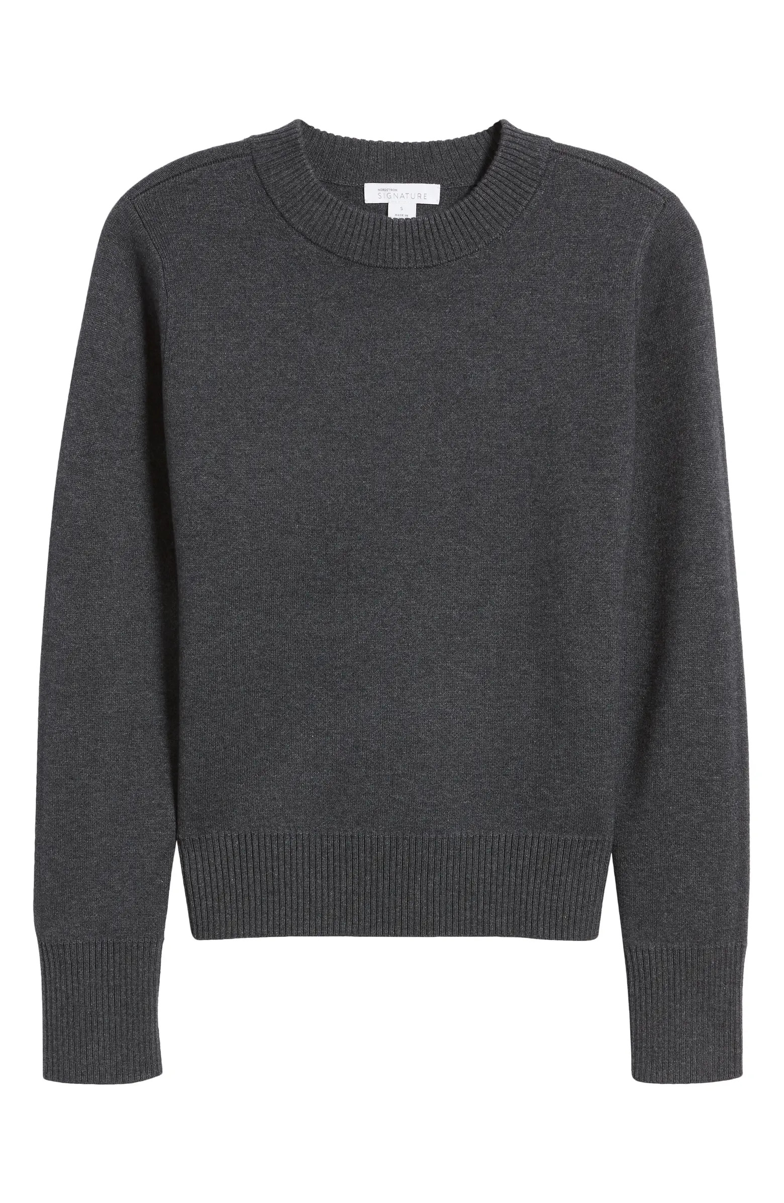 Nordstrom Signature Cashmere & Cotton Crewneck Sweater | Nordstrom | Nordstrom