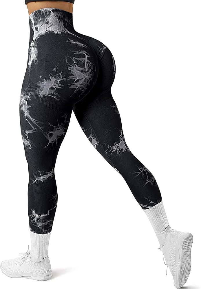 JGS1996 Tie Dye Scrunch Butt Lifting Leggings for Women Booty Sculpting Workout Tight High Waist ... | Amazon (US)