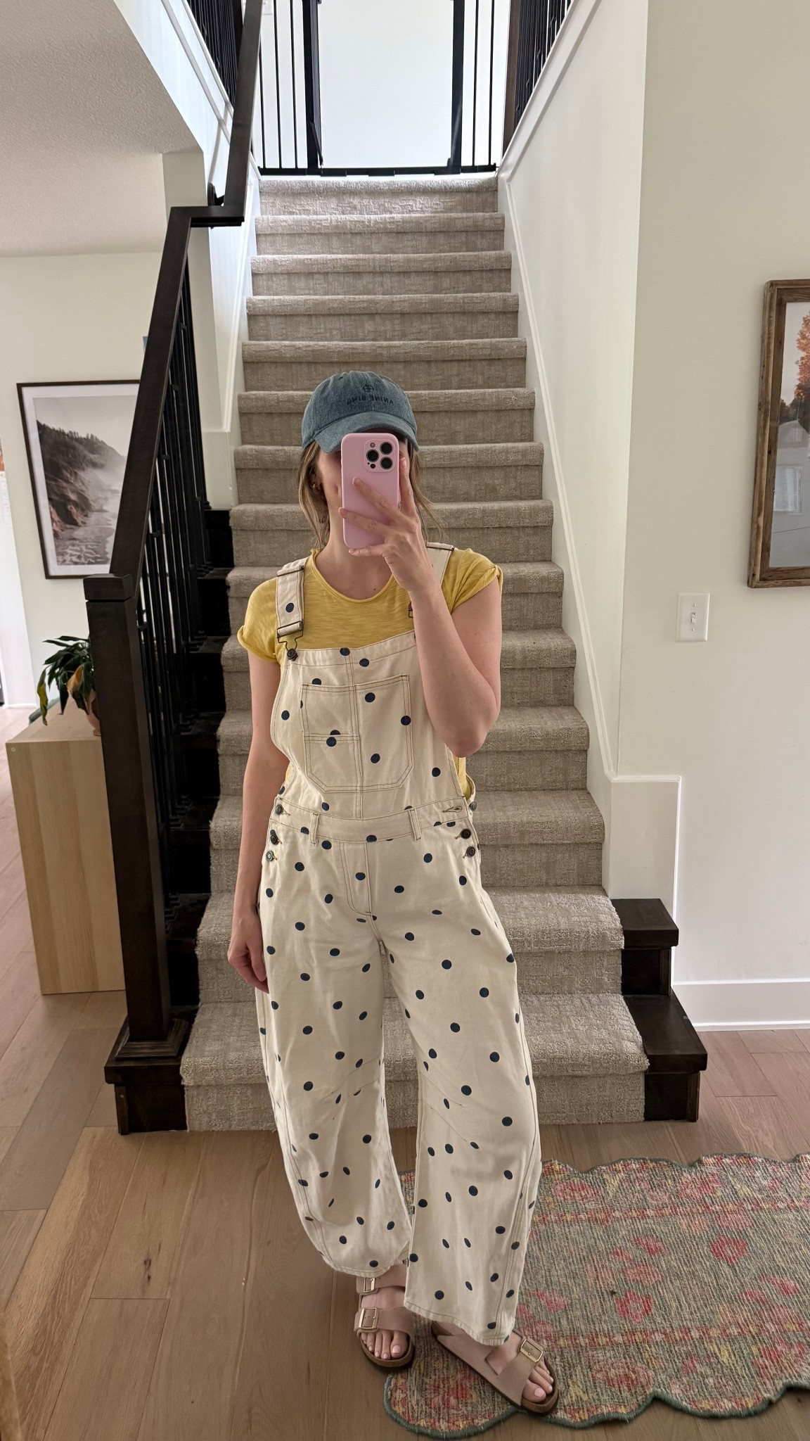 polka dot overalls (peach love California) linked similar in stock and yellow tees! 

Spring outfit, mom outfit, summer outfit 

#LTKootd #LTKmomlife