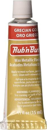 AMACO Rub 'n Buff Wax Metallic Finish, Grecian Gold, 0.5-Fluid Ounce | Amazon (US)
