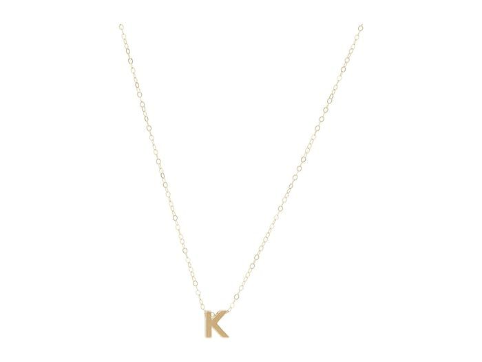 ABLE Letter Charm Necklace: K (Gold-Filled/Vermeil) Necklace | Zappos