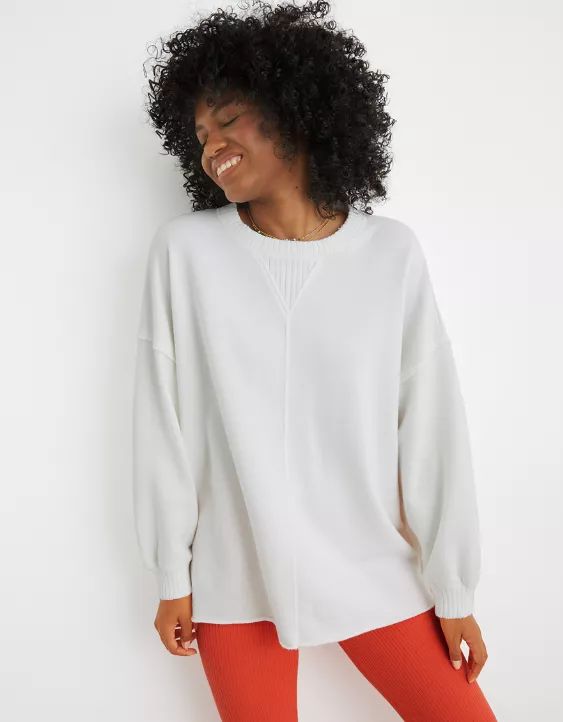 Aerie ANYTIME® Down-To-Earth Oversized Sweatshirt | American Eagle Outfitters (US & CA)