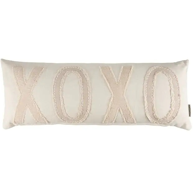 Textured XOXO Accent Pillow | Antique Farm House