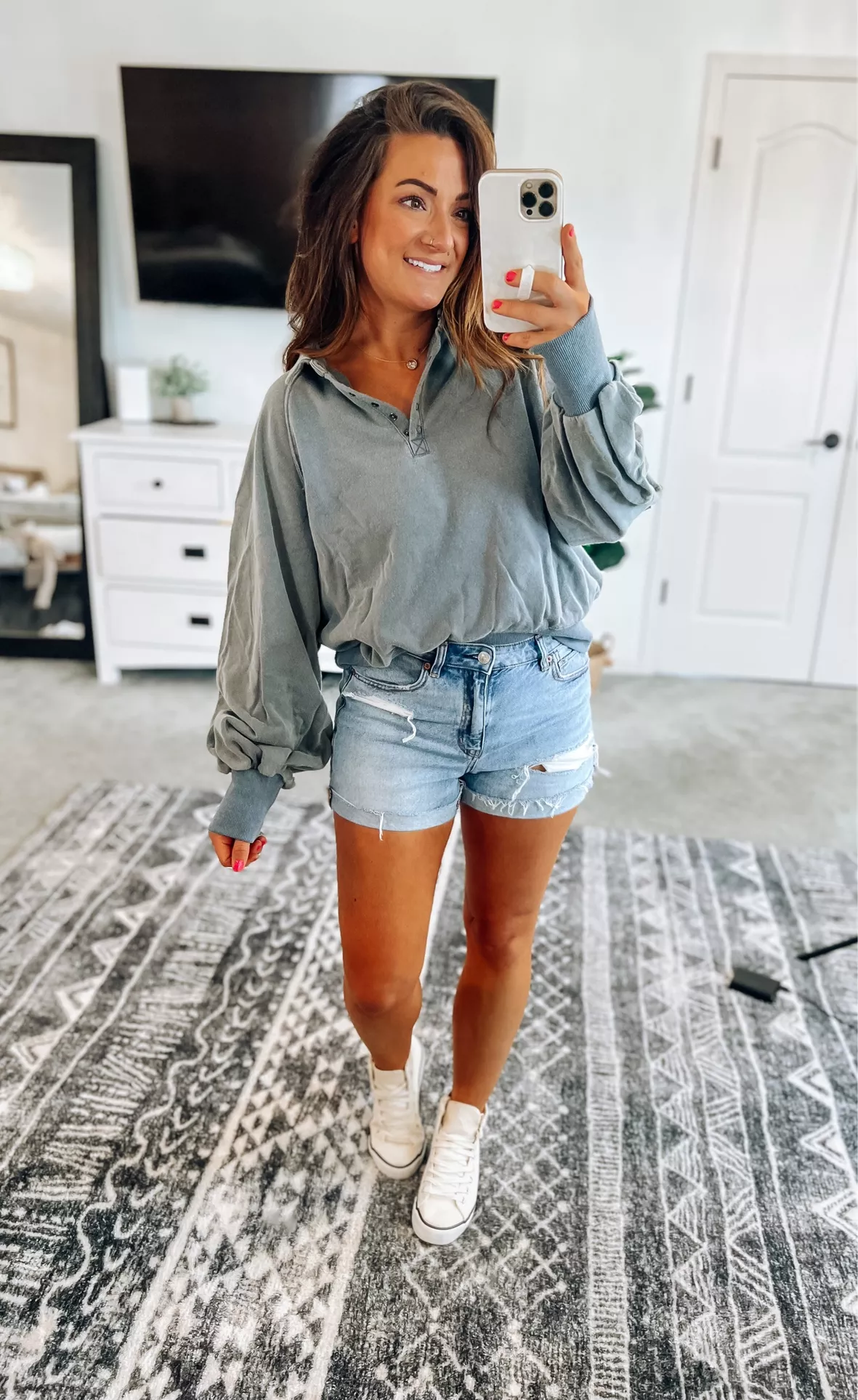 Aerie Lace Up Oversized Sweatshirt curated on LTK