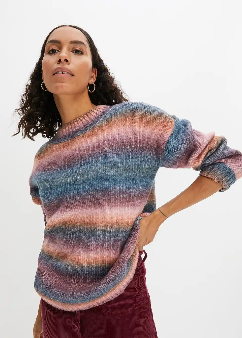 Pullover mit Farbverlauf und Wollanteil | Bonprix DE
