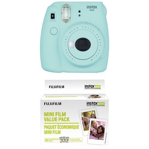 Fujifilm Instax Mini 9 Instant Camera - Ice Blue with Value Pack - 60 Images | Amazon (US)