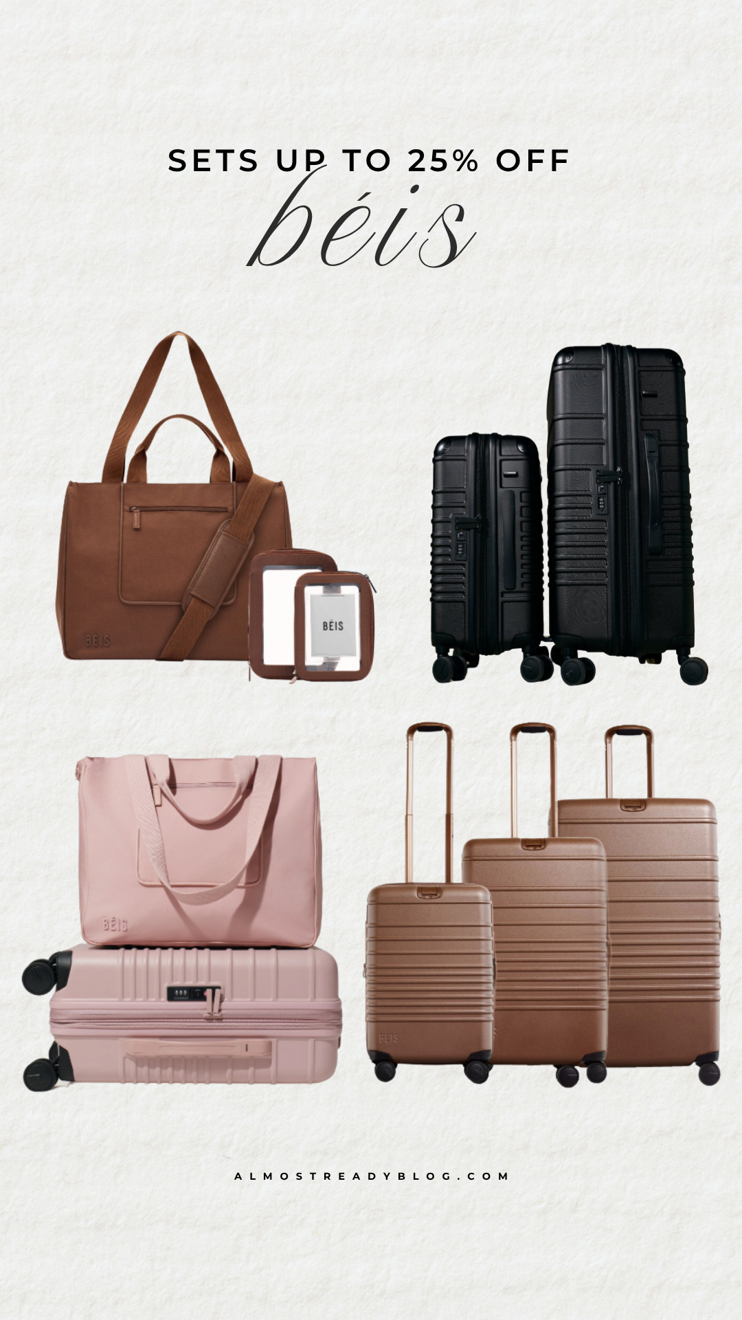 BÉIS sets up to 25% off .

travel must haves, airport oessentials, carry on bag, travel essentials, vacation style, luggage set, weekend getaway, chic travel, summer travel, neutral aesthetic

#LTKSaleAlert #LTKTravel