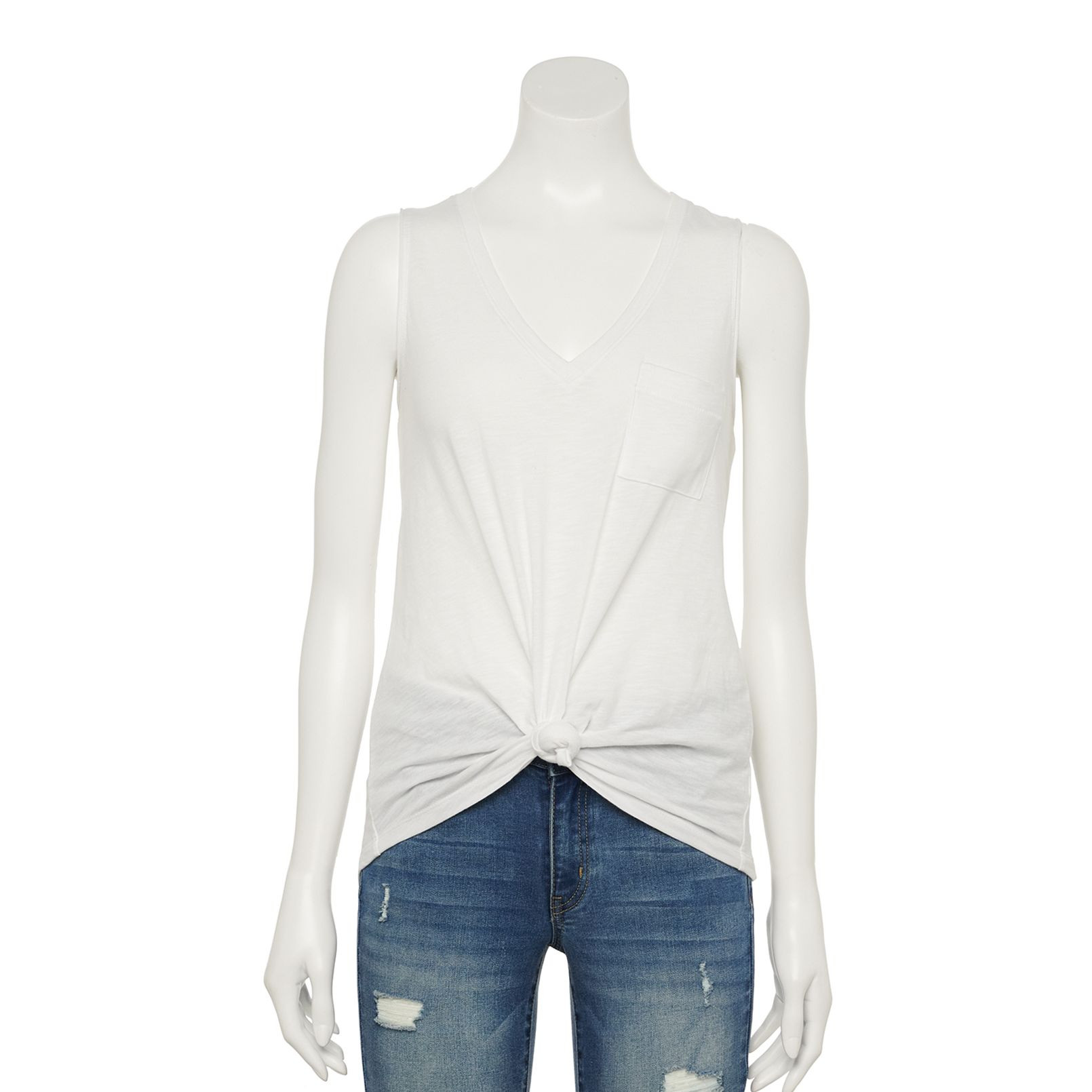 Juniors' SO® V-Neck Pocket Tank Top | Kohl's