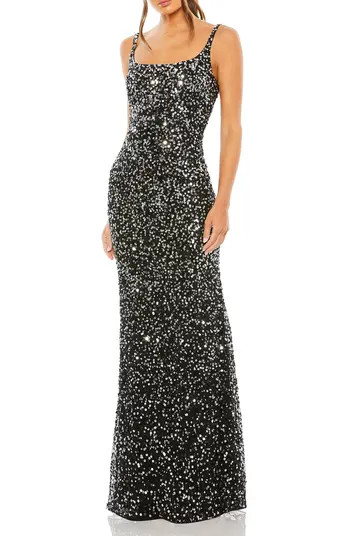 Women's Sequined Low Back Slip Gown | Nordstrom