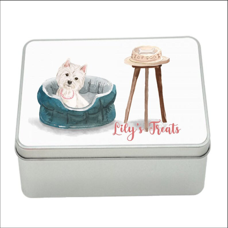 West Highland White Terrier Treat Tin Storage Tin Personalised - Etsy | Etsy (US)