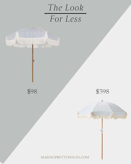 Shop this look for less! 
Amazon dupe, summer, beach day, umbrella, Serena & Lily, outdoor, stripped umbrella, comes in multiple colors

#LTKsalealert #LTKfamily #LTKSeasonal