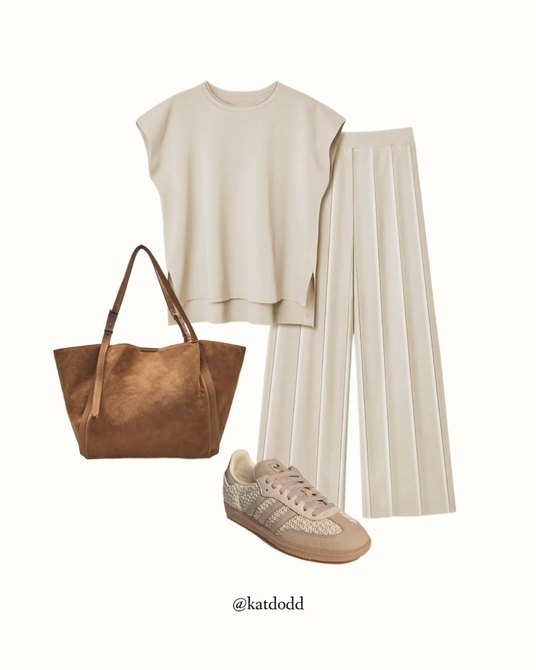 Obsessed with this Amazon coord set 🤍!! Comfy but still cute and stylish, love it with this faux suede bag and cute trainers!!! 

Coord suede tan bag adidas samba gazelle spezial outfit amazon pleated trouser set summer holidays running errands 

#LTKstyletip #LTKsummer #LTKuk