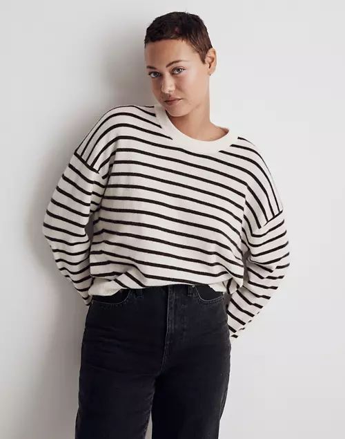 (Re)sponsible Cashmere Relaxed Sweater in Stripe | Madewell