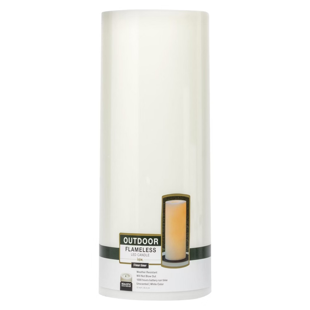 Outdoor Flameless LED Pillar Candle 6""x15"" - Paradise Garden | Target