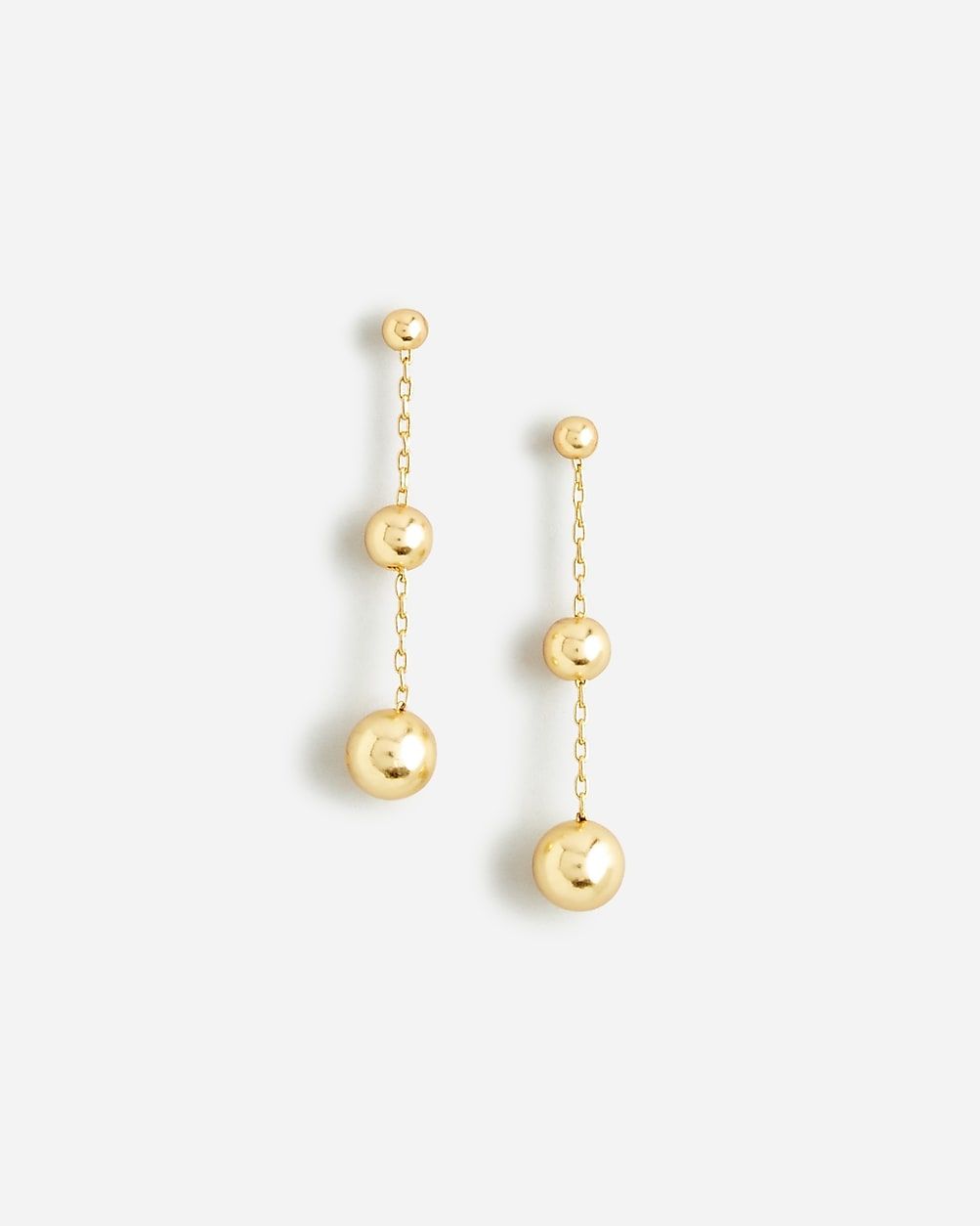 Metallic bead drop earrings | J.Crew US