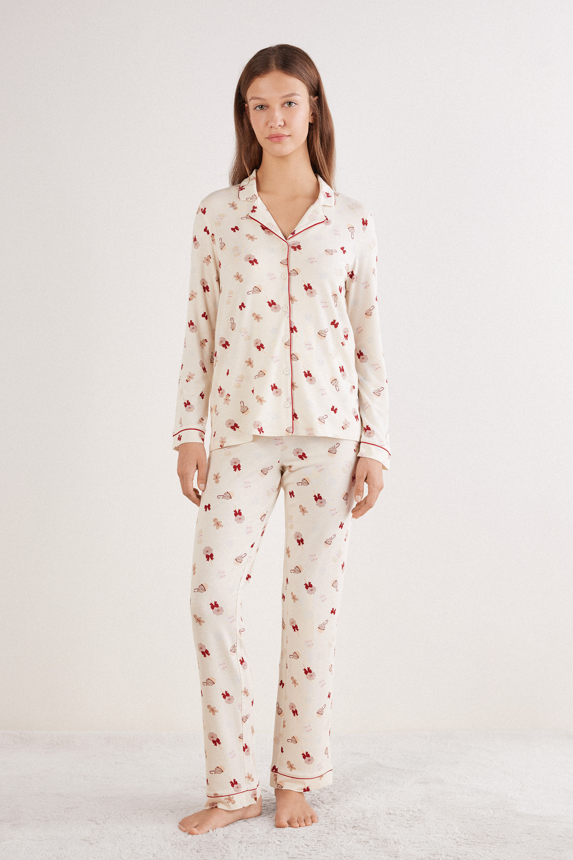 Candy Print Button Up Modal Pajamas - Intimissimi | Intimissimi (US)