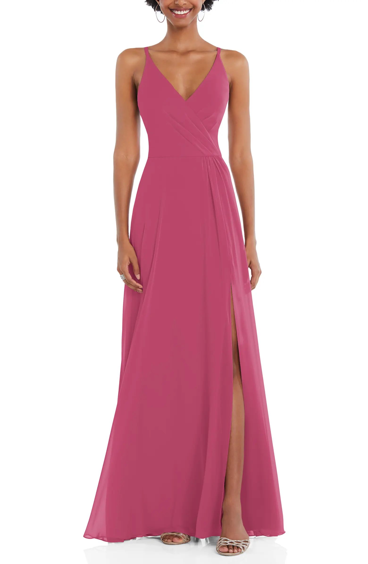 Wrap Bodice Chiffon Gown | Nordstrom