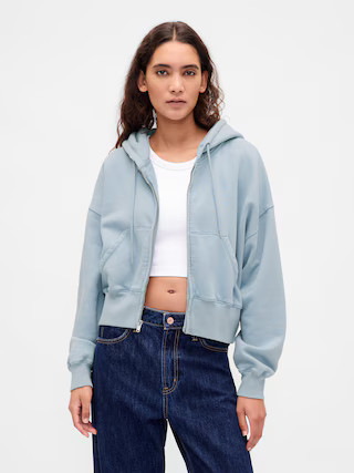VintageSoft Full-Zip Wedge Hoodie | Gap (US)