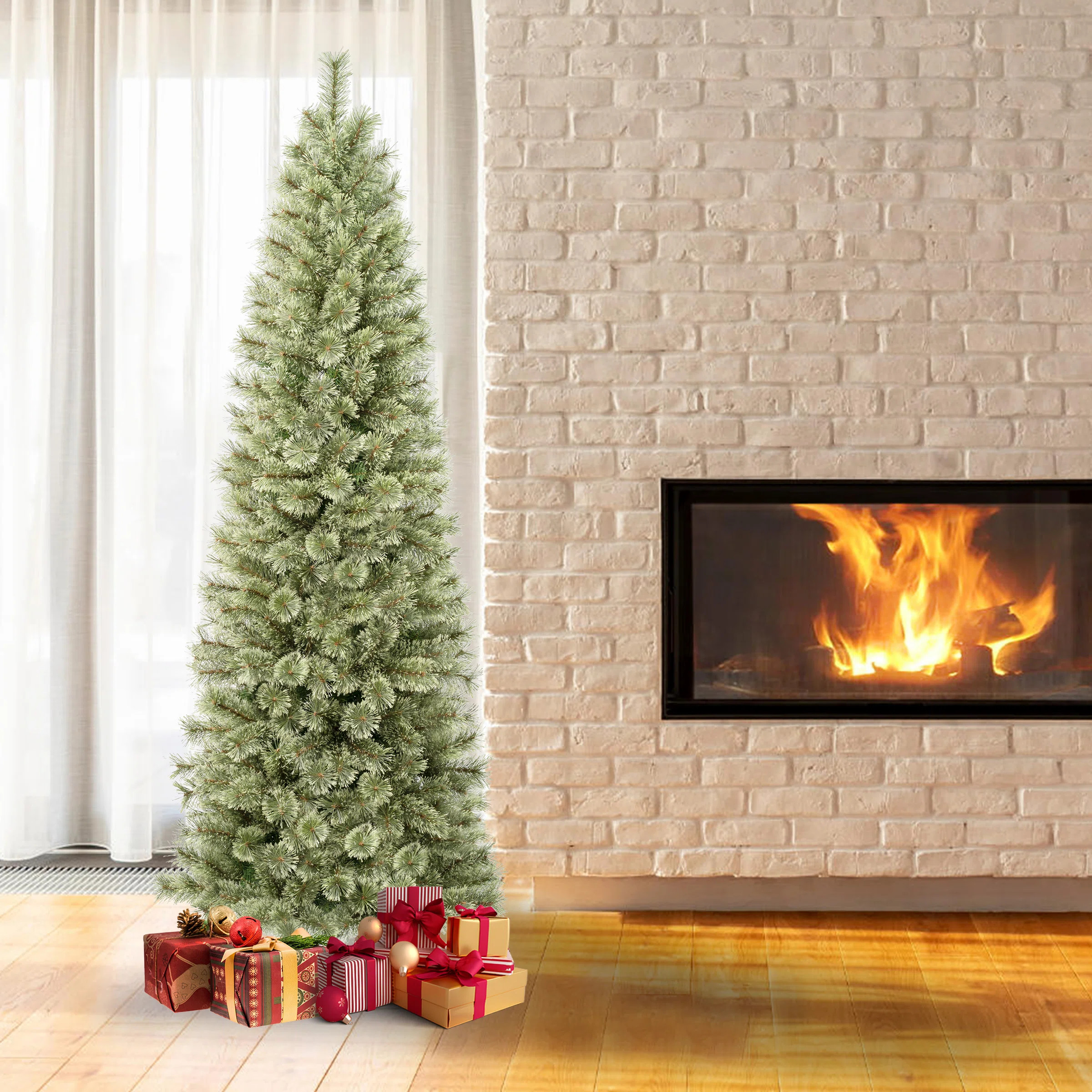 Slender Artificial PVC Pine Cashmere Christmas Tree | Wayfair North America