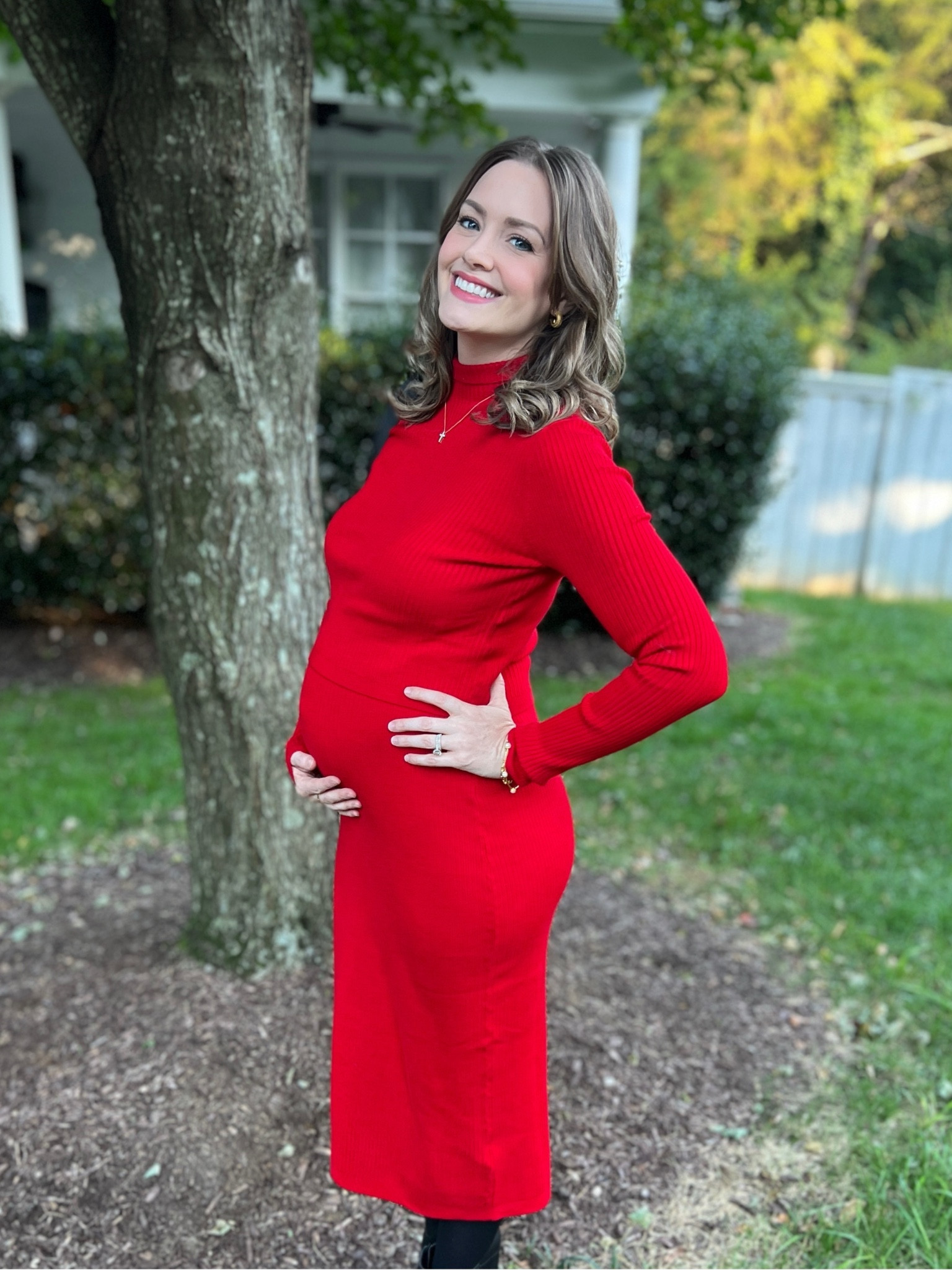 Love this rib knit maternity and nursing  dress!❤️They made a beautiful matching coat too! Perfect for the holidays✨

#LTKbump #LTKSeasonal