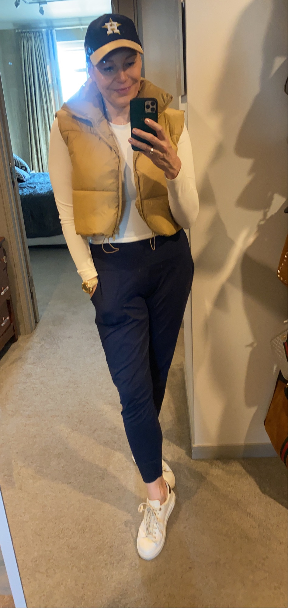 Love this puffer with joggers - easy weekend style - all items under $50. #weekendstyleover40 #over40style 

#LTKfindsunder50 #LTKover40 #LTKmidsize