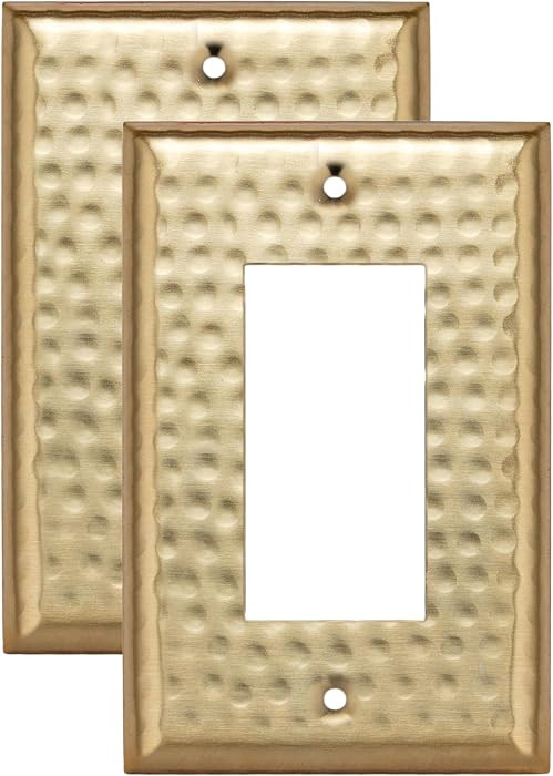 Monarch Abode Rocker Light Switch Cover Plate \u2013 1-Gang Brushed Gold Decorator Wall Plates, H... | Amazon (US)