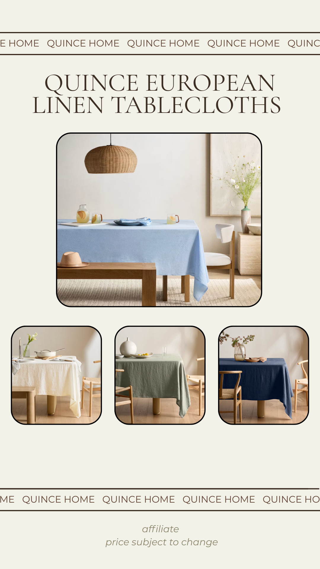 Quince European Linen Tablecloths 

 #LTKcanada #LTKsummer #LTKhome