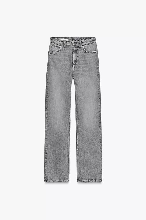 TRF HIGH-WAISTED STRAIGHT LEG JEANS | Zara Canada