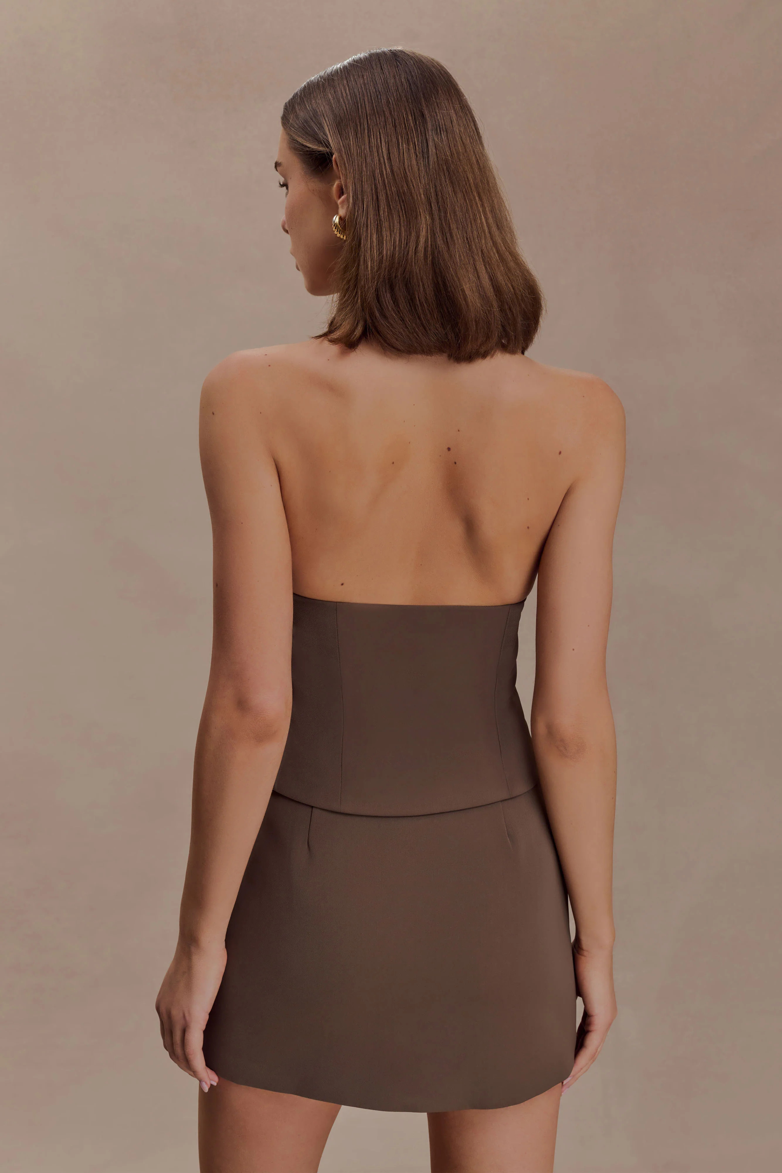 Marina Halter Top With Hardware - Cacao Brown | Meshki (APAC)