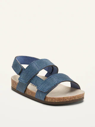Unisex Chambray Double-Strap Sandals for Baby | Old Navy (US)