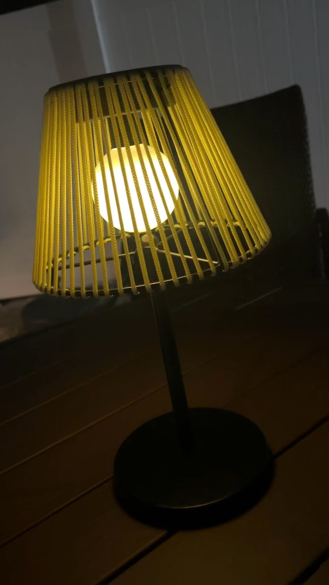 I’ve shared this patio lamp before during the day, but I wanted to show how it looks at night when it turns on. It’s solar powered, so it charges during the day and automatically lights up in the evening.

Perfect for patio tables, outdoor dinners, backyard setups, and summer nights outside.

#LTKHome