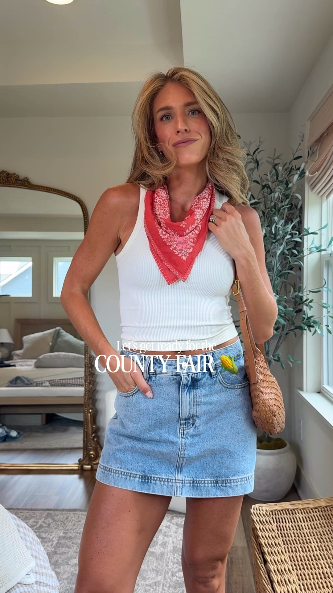 ￼ When I wore to the county fair. This denim skirt is an amazing fit and price. I’m wearing my true size, size 6. I am wearing size small in the tank. My bandanna is old from American Eagle Eagle the link dispute similar options.

#LTKootd #LTKTall #LTKdayinmylife