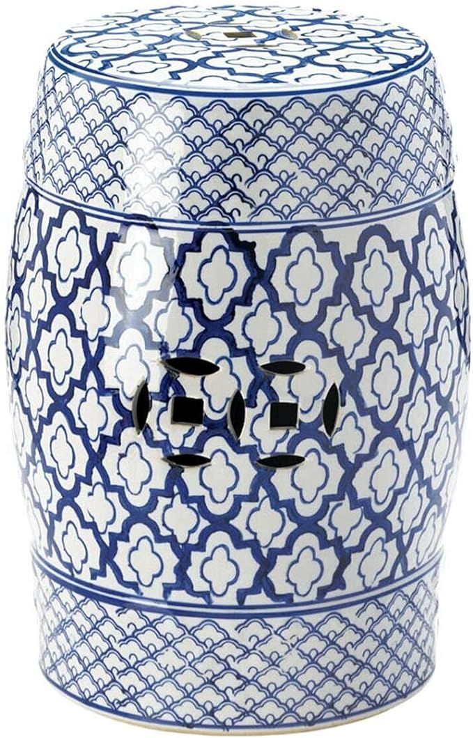 KOEHLER 10017922 Accent Plus Blue and White Ceramic Decorative Stool | Amazon (US)
