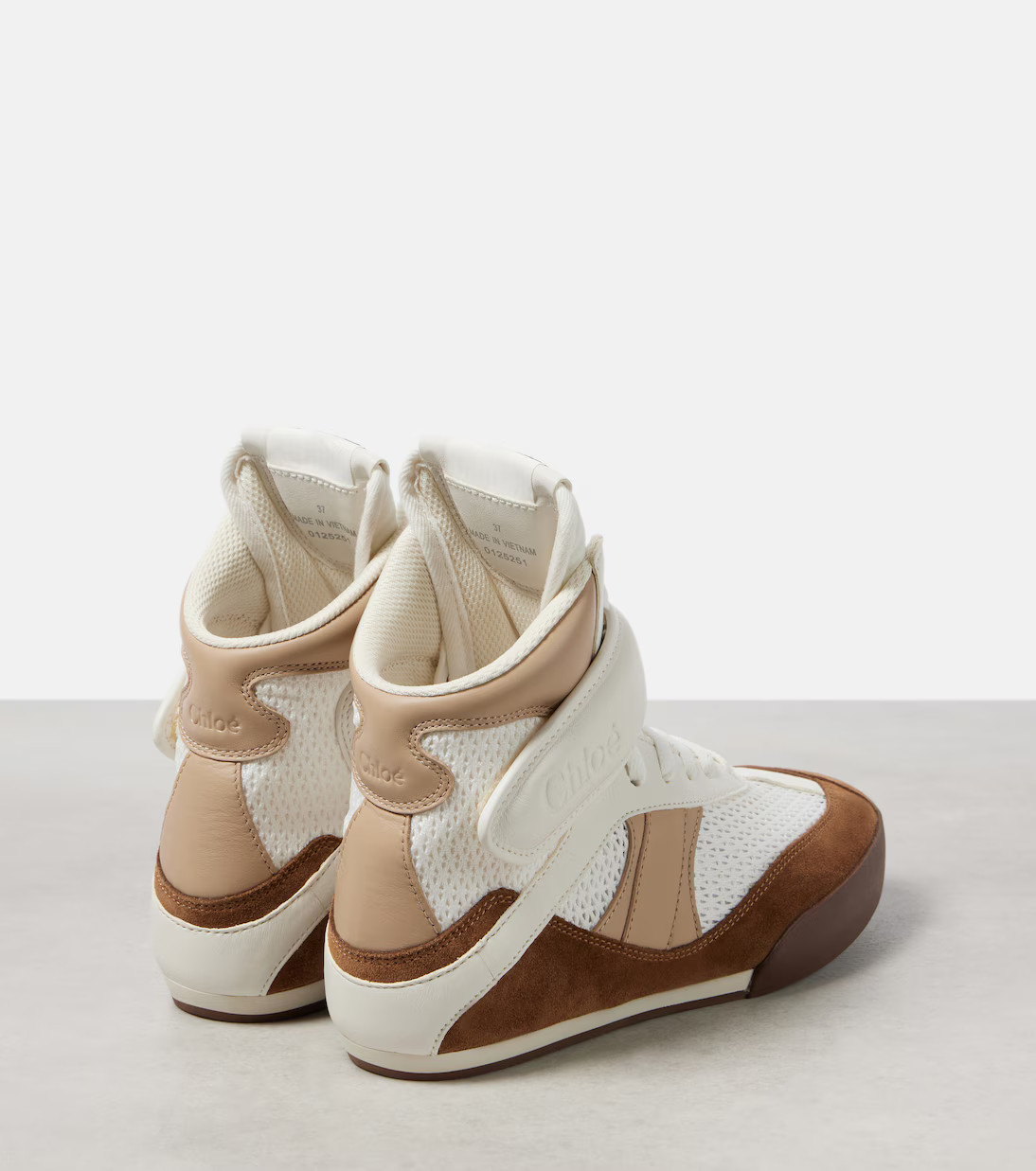 Chloé Kick leather-trimmed high-top sneakers | Mytheresa (UK)
