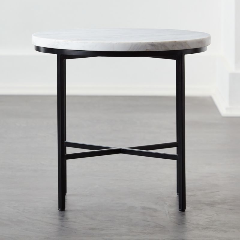 Irwin White Marble Side Table | CB2 | CB2