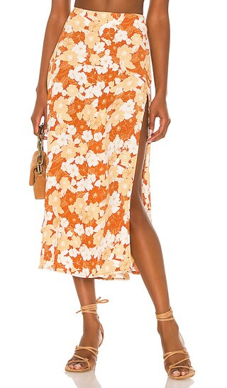 Alexander Woven Maxi Skirt in Sienna | Revolve Clothing (Global)