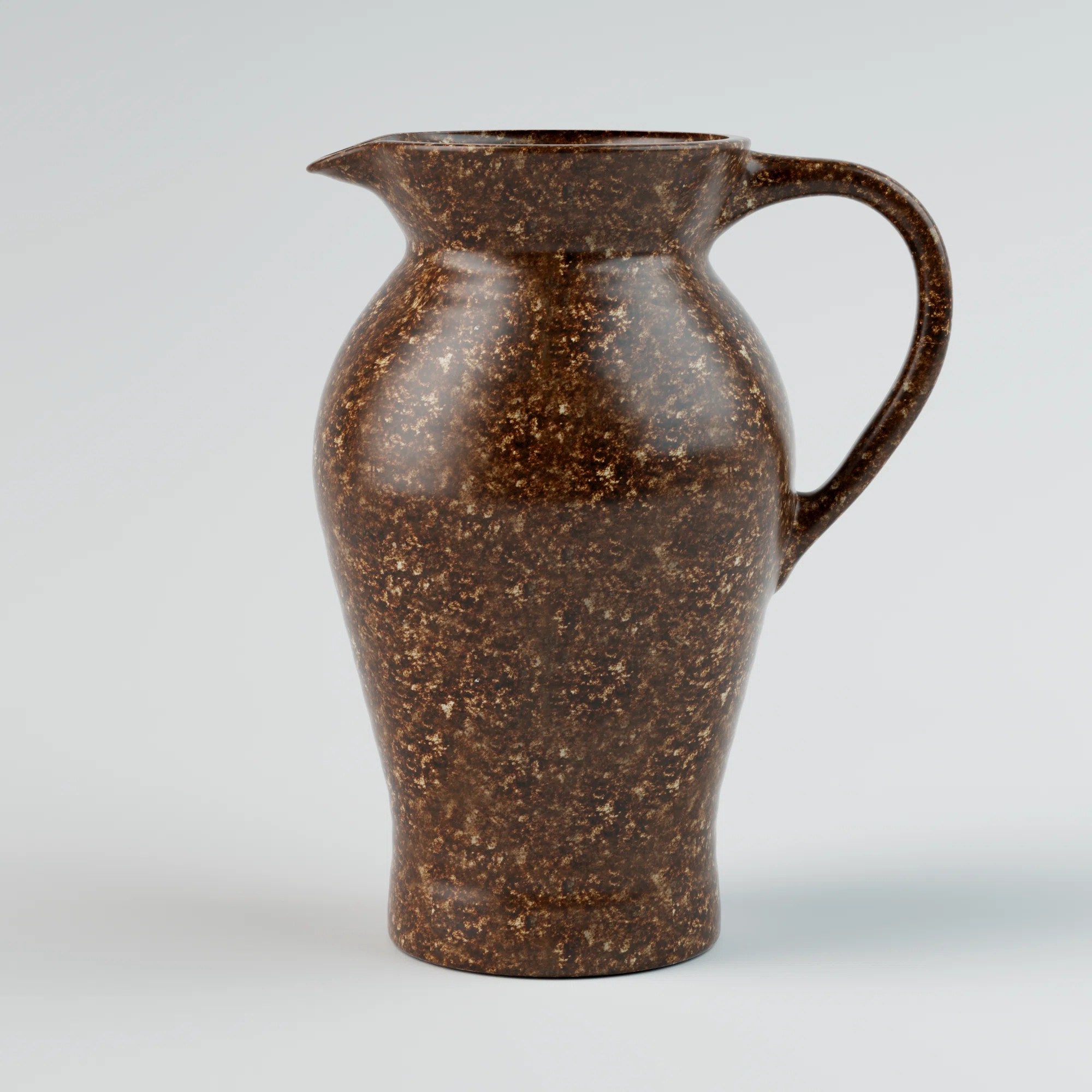 Vintage Ceramic Table Vase, Dark Brown Speckled Vase as Farmhouse Room Decor | Wayfair North America