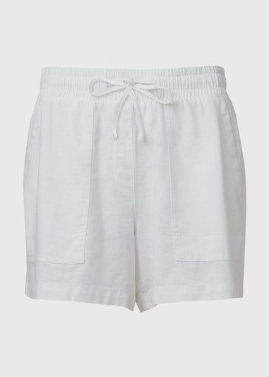 White Linen Shorts - Size 8 | Matalan (UK)