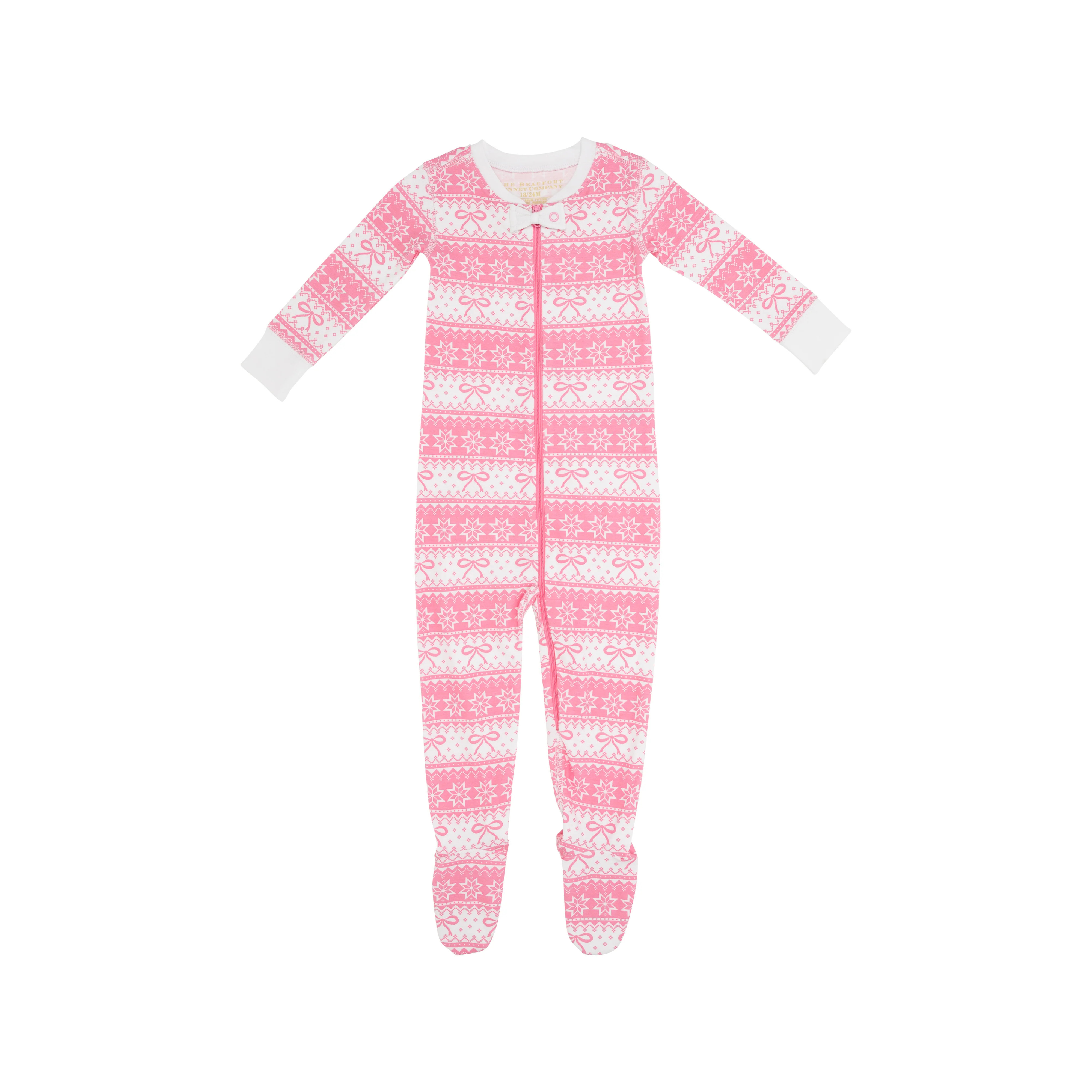 Noelle's Night Night - Frosty Fairisle (Pink) with Worth Avenue White | The Beaufort Bonnet Company