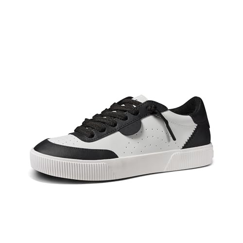 Reef Lay Day Seas Women's Casual Shoes Black/White Leather - 9.5 Medium | Amazon (US)